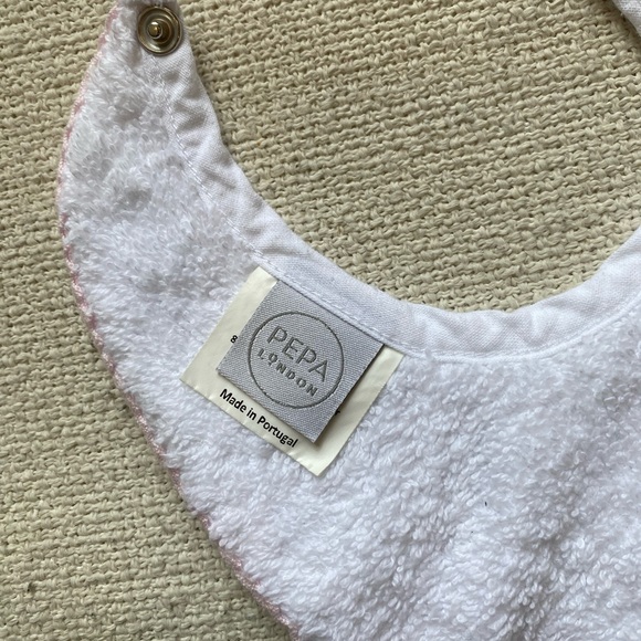Pepa London Pink Dotted Cotton Bib - Picture 3 of 3